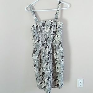 Forever Black & Ecru Flower Sundress